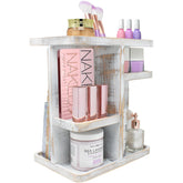 360° Carousel Organizer Rustic Wood